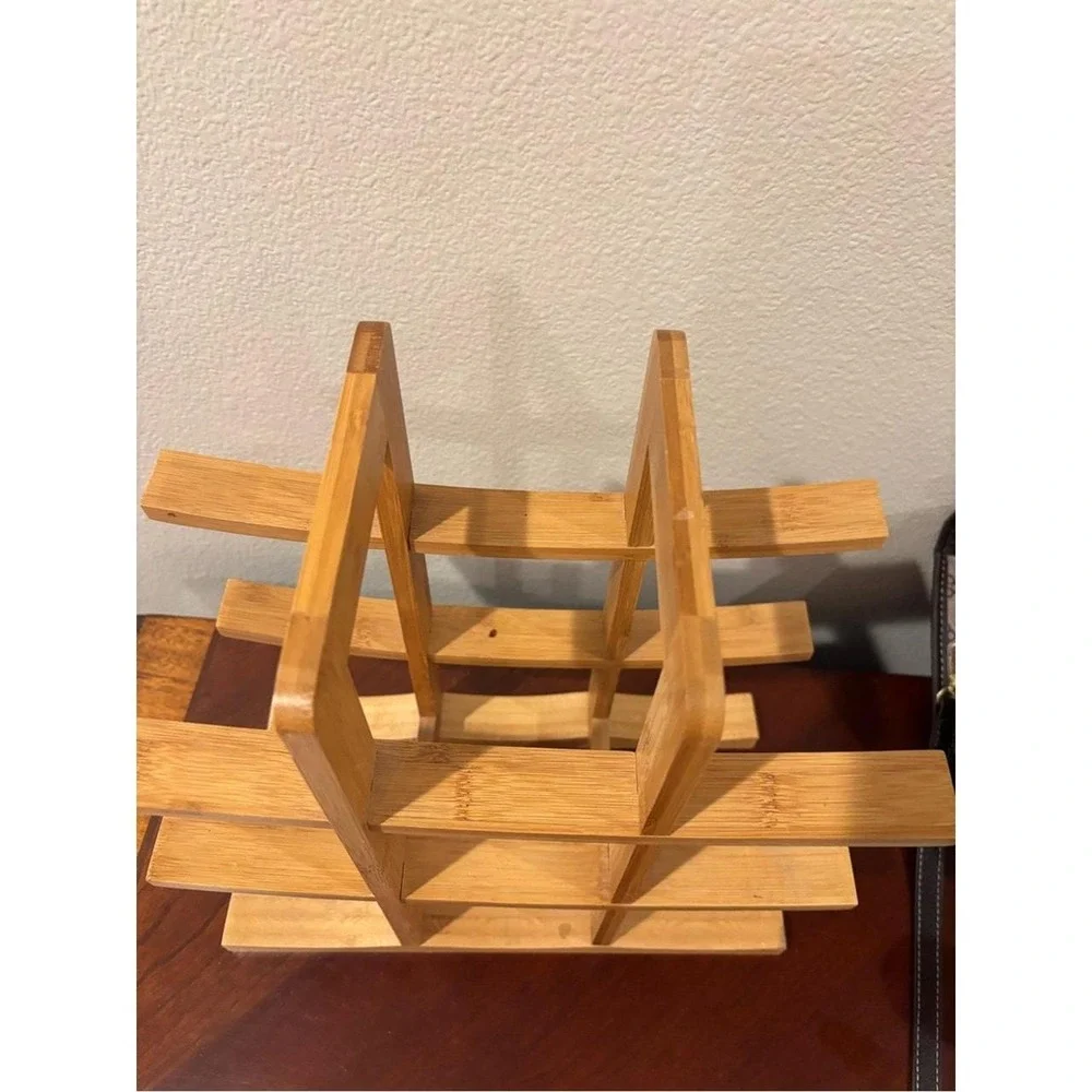 Source Unknown Light Wood Bamboo Wine Rack